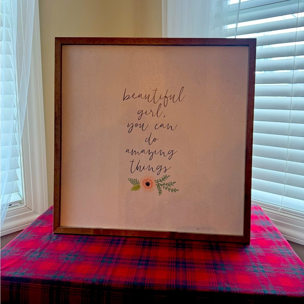 Wall Decor, “Beautiful Girl, You Can Do Amazing Things”